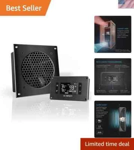 AIRPLATE T3, Quiet Cooling Fan System 6" with Thermostat Control Home Theater - Picture 1 of 4