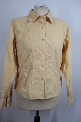 Top Talbots MP amarillo algodón elástico pana manga larga Foto 1 de 4