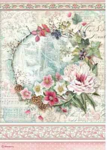 Papel de arroz Stamperia A/4 para decoupage - dulce guirnalda de invierno DFSA4729 - Imagen 1 de 1