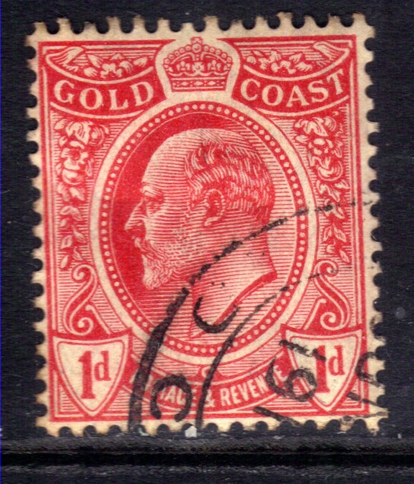 Gold Coast 1908 KEV11 1d Red used SG 70 ( M1462 ) - Image 1 of 1
