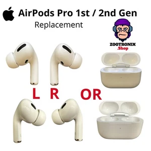 Original Apple AirPodsPro 1 & 2  Gen Replacement  : Left - Right -Charging Case - Picture 1 of 54