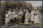 orig. Gruppenfoto Frauen Kinder Fahne Zirowberg Ahlbeck Heringsdorf Usedom 1927