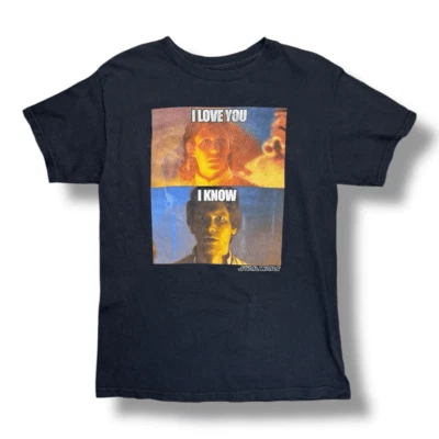 Camiseta Star Wars Princesa Leia & Han Solo Love Story Negra Gráfica Talla M Foto 1 de 4