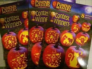 Halloween Pumpkin Masters Contest Winners New Lot Of 3 Sets 24 Patterns Total - Picture 1 of 5