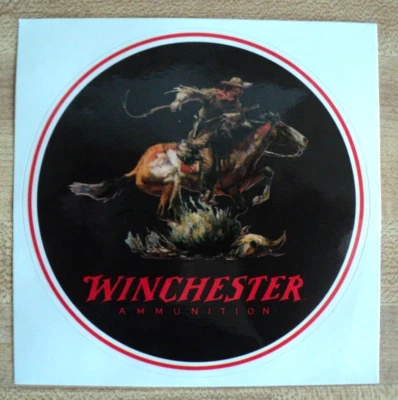 Winchester Ammunition Firearms Logo  4 1/4" Diameter Surface Mount Sticker - Image 1 of 2