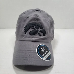 Iowa Hawkeyes Top of the World Gray Hat Adjustable Strap One Size - Picture 1 of 8