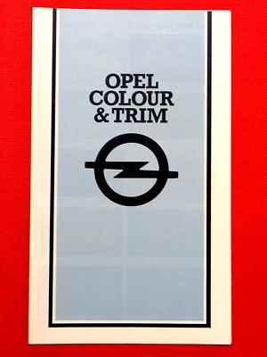 1980-81 OPEL COLOUR & TRIM GUIDE Brochure - Manta Kadett Ascona Rekord MINT - Image 1 of 3