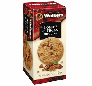 WALKERS KEKSE TOFFEE & PECAN BISQUITS 150g - Picture 1 of 3