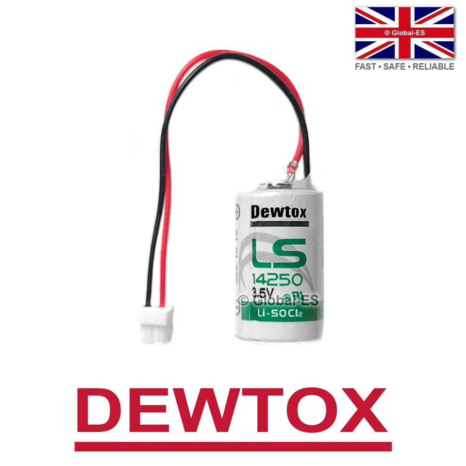 LS14250 1/2AA 3.6V 1200mAh Long Life LSH LiSOCl2 2 Pin 5264 Plug Backup Battery - Image 1 of 1