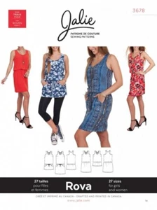 Jalie Sewing Pattern 3678 Rova Blouson Dress & Tunic Kids, Teenagers, Women - Picture 1 of 1