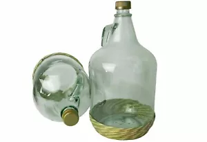 5L Demijohn with SCREW-CAP + PROTECTIVE BASKET for BREWING + optional extras - Picture 1 of 14
