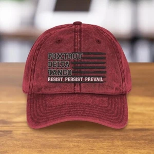 Bestickte Foxtrott Delta Tangomütze, Vintage politische Mütze, Fdt dezente Mütze - Bild 1 von 5