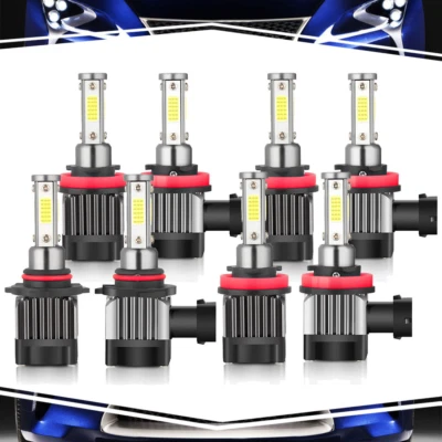 For Jeep Grand Cherokee 2014-2017 9005+3x H11 DRL Hi & Lo Beam 4 Pair Headlight - Image 1 of 4