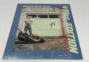 Bilmuri American Motor Sports 420 CC Edition Blue Splatter Vinyl Record Signed - Picture 1 of 7