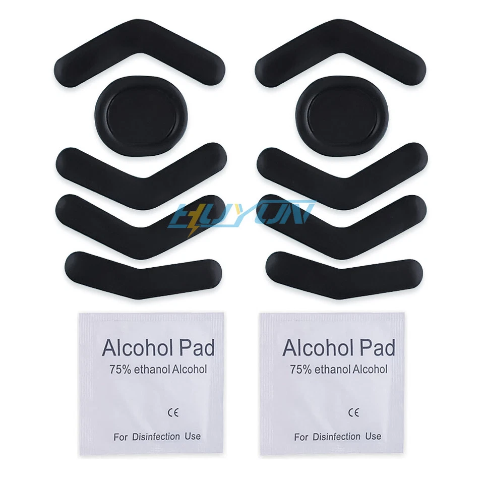 2 Sets New Black Rounded Curved Edges Mouse Feet Skates for Logitech G604 Mouse - Image 1 of 4