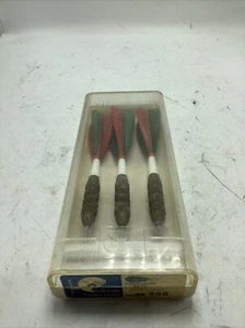 Vintage 70's UNICORN Chrome DARTS SET Darrow Feather 24 Grams Made in England - Picture 1 of 10