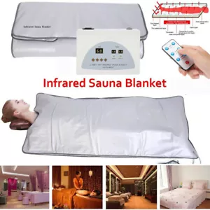 Far Infrared Fir Sauna Blanket Slimming Waterproof Detox Spa Body Shaping Remote - Picture 1 of 12