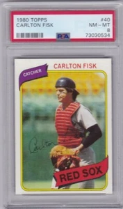 1980 Topps Baseball Carlton Fisk #40 Red Sox PSA 8 *052 - Bild 1 von 2