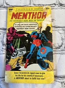 MENTHOR THUNDER AGENT LIBRO DE BOLSILLO 1966 MADERA ARTE TORRE CÓMICS ¡SÚPER CASCO! - Imagen 1 de 3
