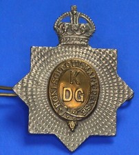 WW1 1st Kings Dragoon Guards Regiment KDG (King's) cap badge  [25312]