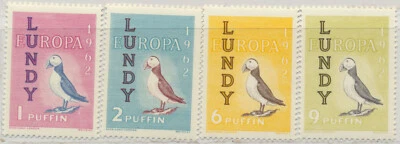 Great Britain Lundy Europa Birds 1962 MNH - Image 1 of 2