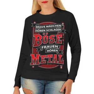 Sudadera de mujer Brave Girls escuchar golpes MUJERES ESCUCHAR METAL heavy black - Imagen 1 de 2