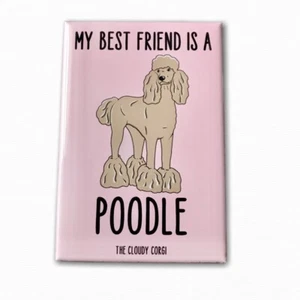 Calamita cane barboncino migliore amico cartone animato pet art fatta a mano regali e decorazione casa - Foto 1 di 12