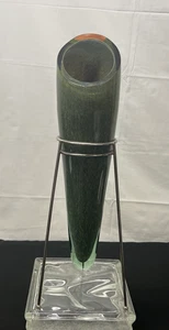 Rare MCM Heavy Hammered Brass Atomic Cone Bullet Planter Tripod - Picture 1 of 8