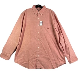 NEW Chaps Shirt Men’s XL Long Sleeve Red NWT Button Up Embroidered Crest - Picture 1 of 11