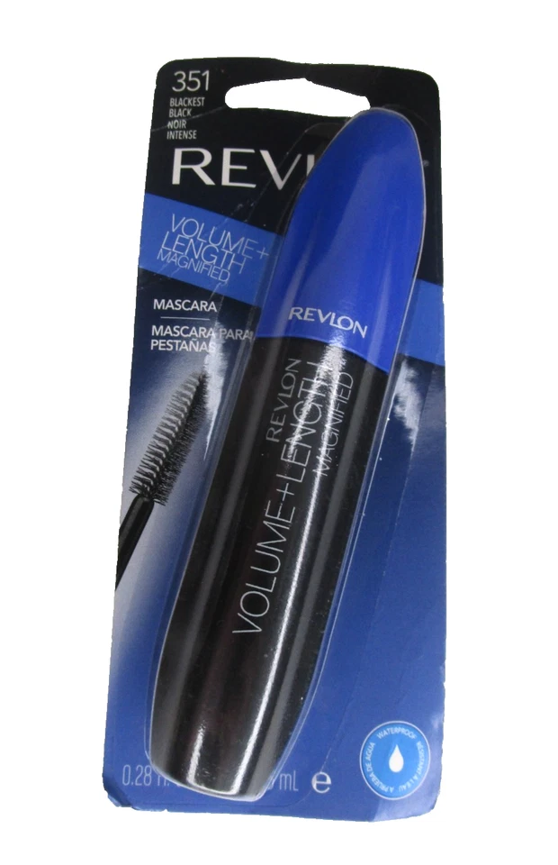 2 Revlon Volume Length Magnified Mascara 301 Blackest Black