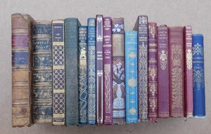 Lotto 16 libri vintage spine decorative arredamento interno esposizione lavoro fascio antico - Foto 1 di 4