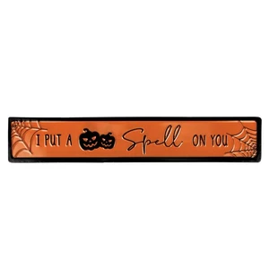 Northlight 20" Orange and Black "I Put a Spell on You" Halloween Wall Sign - Picture 1 of 4