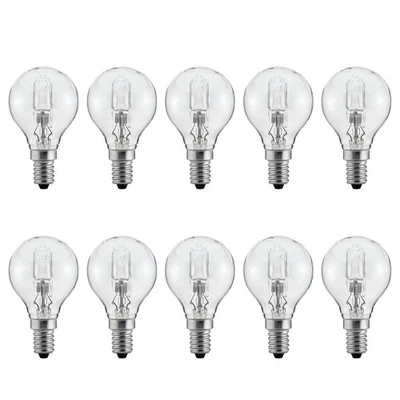 10 x Halogen Tropfen 42W fast 60W E14 klar Kugel G45 P45 warmweiß 2700K dimmbar - Bild 1 von 2