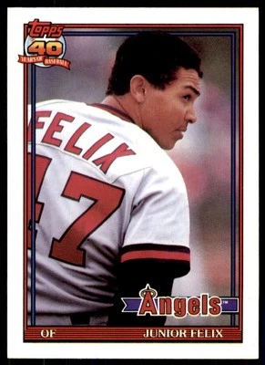 1991 Topps Traded Junior Felix California Angels #40T - Image 1 of 2