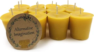 Confezione 12 Candele Votive in Cera d'Api - 100% Pura, Cera d'Api Naturale con Luce Naturale - Foto 1 di 7