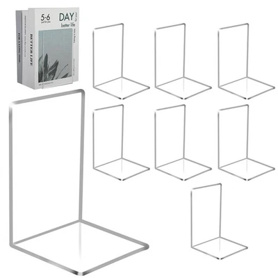 Buchstütze - 8 Stück Bücherstütze aus Acryl - Transparente Buchstützen - Buch... - Bild 1 von 4