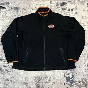 Harley-Davidson Jacket Women Sz 3W Fleece Zip Up Orange Trim Motorcycle Biker - Picture 1 of 10