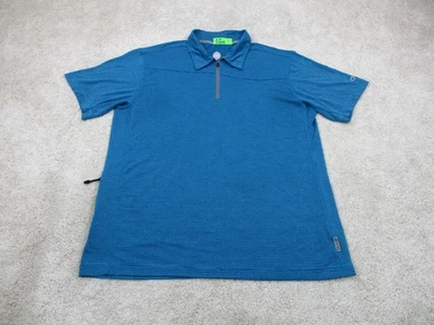 Camisa Polo Club Ride Para Hombre Grande Azul 1/4 Cremallera Rendimiento Ciclismo Manga Corta Foto 1 de 4