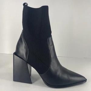 Steve Madden Stiefel Damengröße 8,5 schwarz Socke Bootie spitz zulaufend Blockabsatz - Bild 1 von 11