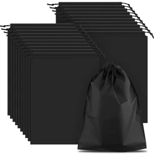 Confezione da 20 Borse per Scarpe Nere da Viaggio, 15,7" x 11,8", Impermeabili Portatili Drawst... - Foto 1 di 7