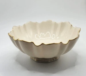 Vintage Lenox Symphony Footed Candy Dish, Bowl Gold Trim Scalloped Edge 6" - Picture 1 of 12