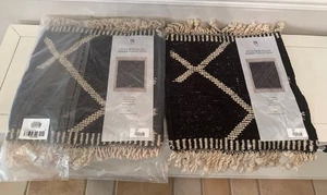 BR HOME Set Of 2 Sheep Wool Rug Samples Textile Table , Wall Art 15” Square New - Picture 1 of 6