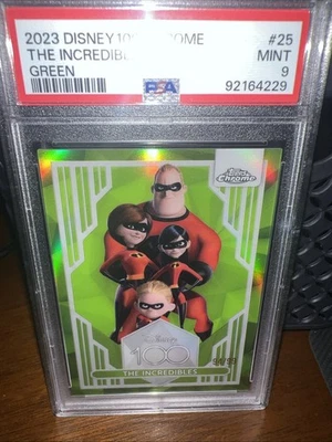2023 Topps Chrome Disney 100 The Incredibles Green 94/99. PSA 9. - Image 1 of 2