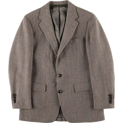 Chaqueta a medida Harris Tweed de lana espiga vintage de los años 80-1990... Foto 1 de 4