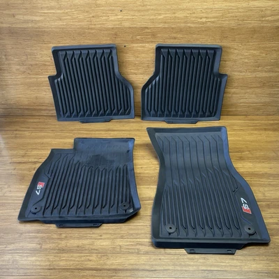 2019-2025 Audi S7 4K Front & Rear All Weather Rubber Floor Mat Set of 4 OEM - Image 1 of 4