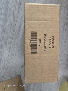 Box Of 6 20cl Karen Gloss Black Candle Glasses - Picture 1 of 2