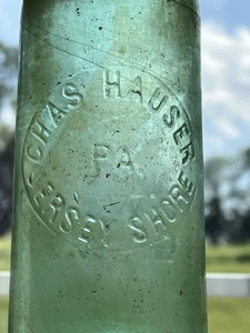 Vintage Rare Jersey Shore, Pa Chas. Hauser Slug Plate Blob Top Bottle - Picture 1 of 10