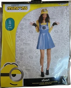 Stuart Female Deluxe Minions Despicable Me Fancy Dress Halloween Adult Costume S - Picture 1 of 3