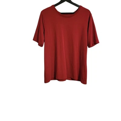 Универсальный стандартный красный топ размер M 18/20 Pima хлопок модальный короткий рукав футболка - Изображение 1 из 4