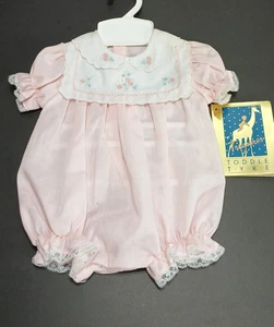 Vtg Treasures by Tod. Tyke NEWBORN Pink One Piece Romper/Outfit - Never worn/tag - Picture 1 of 11
